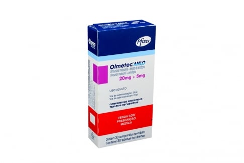 Olmetec Anlo 20 / 5 mg Caja Con 30 Tabletas Recubiertas  Rx1 Rx4