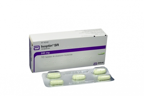 Isoptin SR 240 mg Caja 10 Tabletas De Liberación Sostenida Rx4