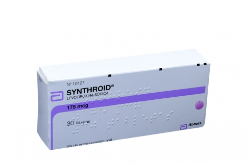 Synthroid 175 mcg Caja X 30 Tabletas Rx