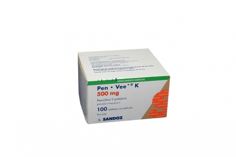 Pen Vee K 500 mg Caja Con 100 Tabletas Con Pelicula  Rx