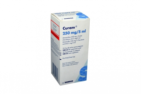 Curam 250 mg / 5 mL Frasco Con 12.5 g De Polvo Para 100 mL De Suspensión Rx Rx2