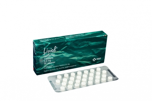 Livial 2.5 mg Caja Con 30 Tabletas Rx  Rx1