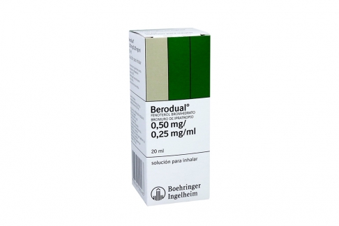 Berodual 0.50 mg / 0.25 mg / mL Solución Para Inhalar Caja Con Frasco Con 20 mL Rx Rx1 Rx4
