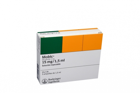 Mobic 15 mg / 1.5 mL Caja Con 3 Ampollas Con 1.5 mL Rx