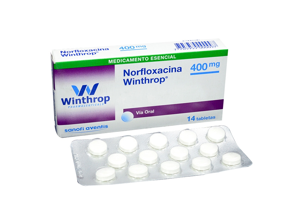 Sanofi Aventis Winthrop Norfloxacino Tableta 400 Mg X 14 Antibiotico