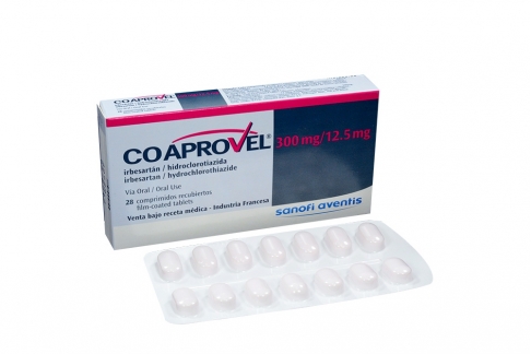 Coaprovel 300 / 12.5 Mg Caja Con 28 Comprimidos Recubiertos Rx Rx4 Rx1