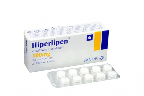 Hiperlipen 100 mg Caja Con 20 Tabletas Rx4  Rx1