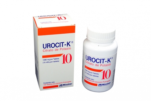 Urocit K 1080 mg Caja Con Frasco Con 100 Tabletas De Liberación Prolongada Rx