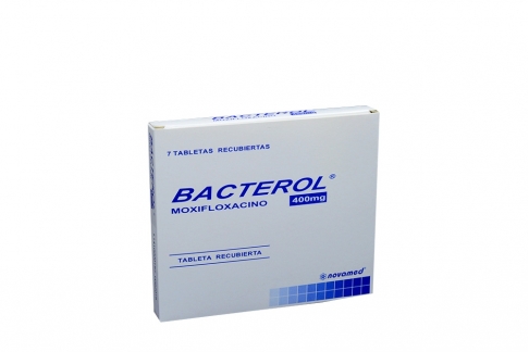 Bacterol 400 mg Caja Con 7 Tabletas Recubiertas Rx1 Rx2