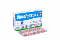 Diclofenaco 50 mg Caja Con 20 Tabletas Recubierta De Liberacion Retardada Rx