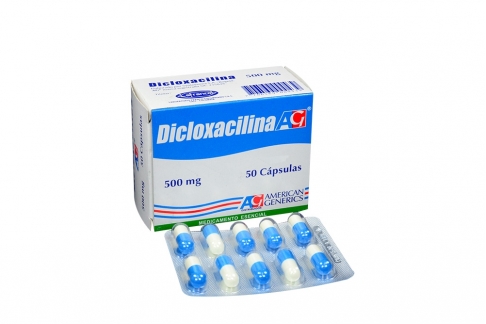 Dicloxacilina 500 mg Caja Con 50 Cápsulas Rx2