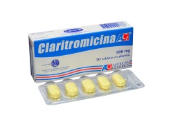 Claritromicina 500 mg Caja Con 10 Tabletas Rx2.