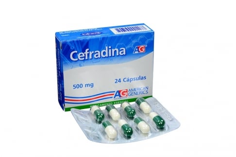 Cefradina 500 mg Caja Con 24 Cápsulas Rx Rx2