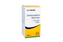 Dihidrocodeina Bitartrato 2.42 mg / mL Jarabe Caja Con Frasco Con 120 mL Rx