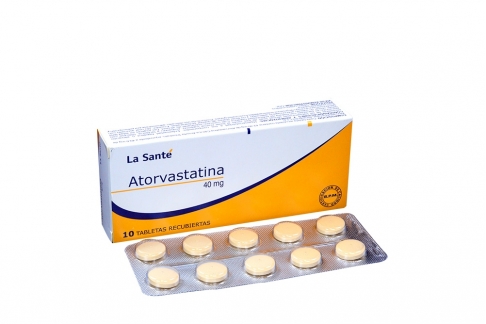Atorvastatina 40 mg Caja Con 10 Tabletas Recubiertas Rx