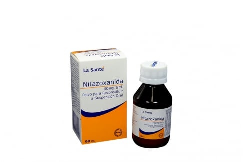 Nitrazoxanida 100 mg / 5 mL Caja Con Frasco Con 60 mL Rx