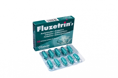 Chalver Fluzetrin F Caja Con 10 Cápsulas Blandas De Gelatina Rx4