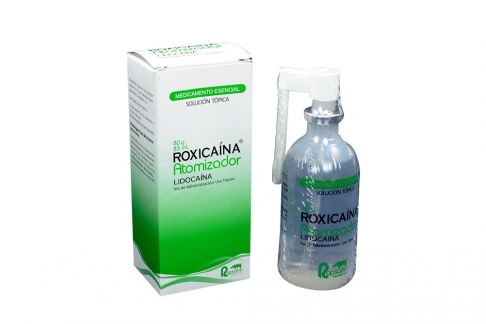 Roxicaina Solución 80 g Caja Con Frasco Atomizador 83 mL Rx