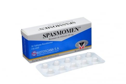Spasmomen 40 mg Caja Con 30 Tabletas Recubiertas Rx