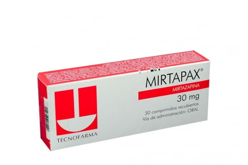 Mirtapax 30 mg Caja Con 30 Comprimidos Recubiertos Rx Rx1