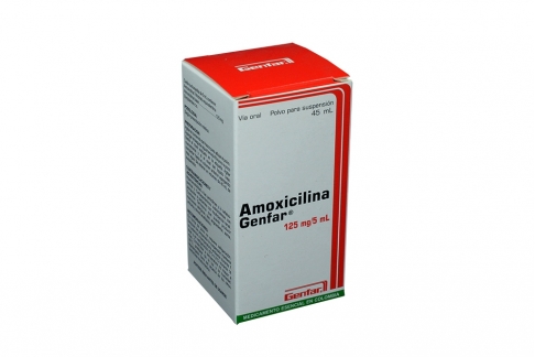 Amoxicilina Suspensión 125 mg/5 mL Caja Con Frasco Con 45 mL Rx2