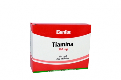 Tiamina 300 Mg Caja Con 250 Tabletas Rx.