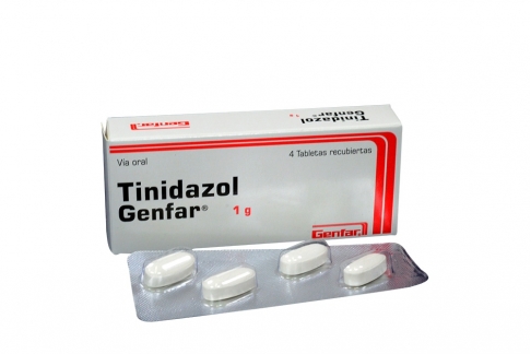 Tinidazol 1 g Caja Con 4 Tabletas Recubiertas Rx Rx2