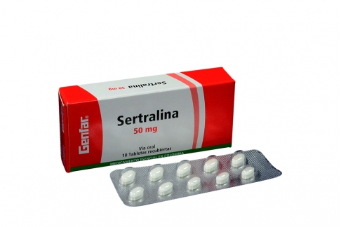 Sertralina 50 mg Caja Con 10 Tabletas Recubiertas Rx4