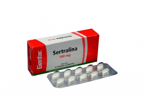 Sertralina 100 mg Caja Con 10 Tabletas Recubiertas Rx4