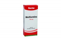 Metformina 500 mg Caja Con 30 Tabletas Rx4
