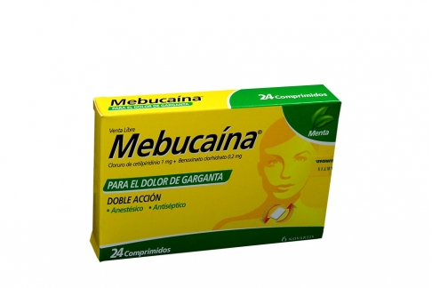 Mebucaína Caja Con 24 Comprimidos