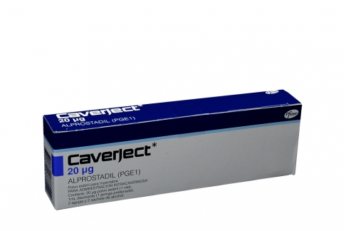 Caverject Polvo Estéril Para Inyección 20 mcg Caja Con 1 Jeringa Prellenada Con 2 Agujas Rx Rx1