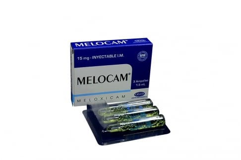 Melocam Solución Inyectable 15 mg Caja Con 3 Ampollas Con 1.5 mL Rx