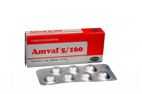 Amval 5/160 mg Caja Con 14 Tabletas Rx