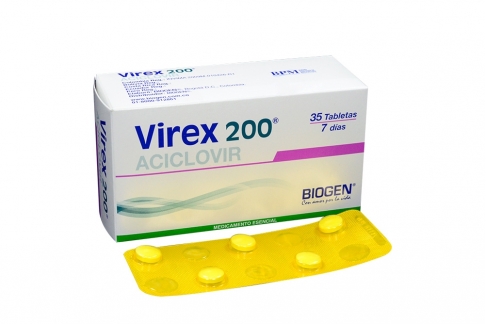 Virex 200 mg Caja Con 35 Tabletas Rx
