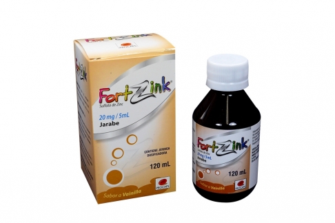 Fortzink 20 mg / 5 mL Frasco Con 120 mL Jarabe