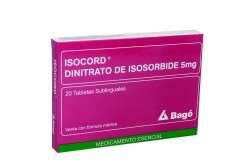 Isocord 5 mg Caja Con 20 Tabletas Sublinguales Rx