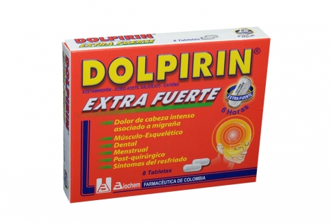 Dolpirin Extra Fuerte Caja Con 8 Tabletas