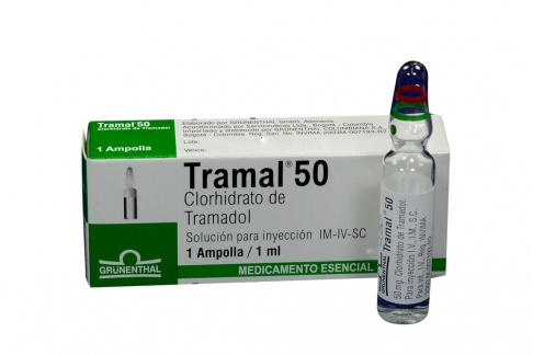 Tramal 50 mg Solución Para Inyección Caja Con 1 Ampolla Con 1 mL Rx
