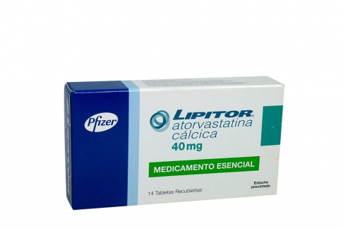 Lipitor 40 Mg Caja Con 14 Tabletas Recubiertas Rx