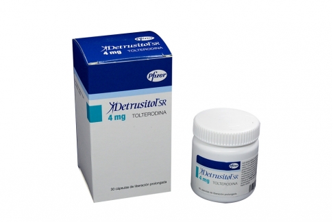 Detrusitol SR 4 mg Caja Con Frasco Con 30 Cápsulas De Liberación Prolongada Rx1 Rx4
