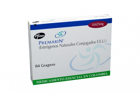 Premarin 0.625 mg Caja Con 84 Grageas Rx Rx1
