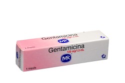 Gentamicina 120 mg / 1.5 mL Caja x 1 Ampolla Rx2
