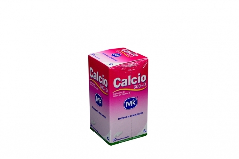 Calcio 600 Mg + D En Caja Con 30 Tabletas Recubiertas