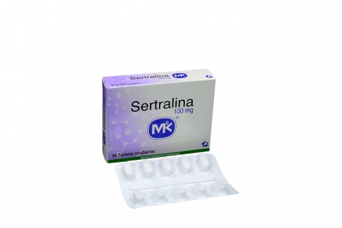 Sertralina 100 mg Caja Con 10 Tabletas Recubiertas Rx4.