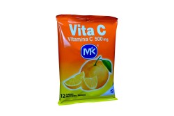 Vitamina C MK 500 mg Sabor Naranja Sobre Con 12 Tabletas