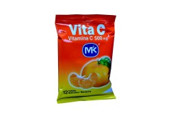 Vitamina C MK 500 mg Sobre Con 12 Tabletas Masticables - Sabor Mandarina