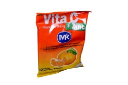 Vita C + Zinc 500 mg Bolsa Con 12 Tabletas Masticables – Sabor Mandarina