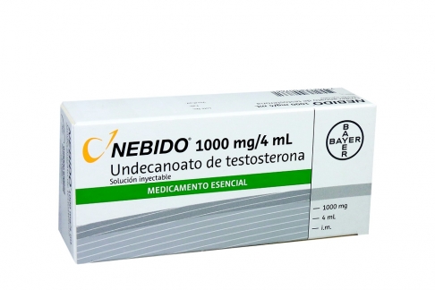 Nebido 1000 mg / 4 mL Solución Inyectable Caja Con 1 Ampolla Rx