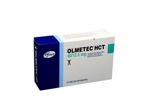 Olmetec HCT 40 / 12.5 mg Caja Con 30 Tabletas Recubiertas RX4 Rx1